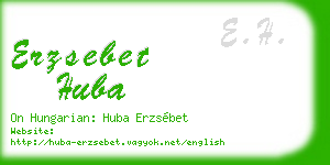 erzsebet huba business card