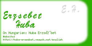 erzsebet huba business card